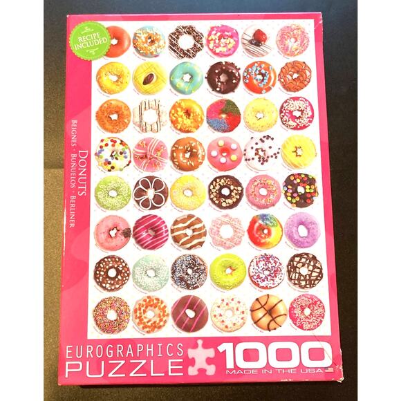 Eurographics 1000 Piece Jigsaw "Donuts" puzzle - Pre-Owned - all pieces there - Picture 1 of 7